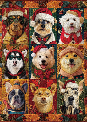 Weihnachtshunde Jigsaw Puzzle 1000 Stück